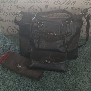 Coach Brown Patton Handbag w/matching wallet